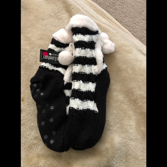 WOMEN’S SLIPPER SOCKS NON SKID SLIP THICK WARM NEW - Picture 1 of 3